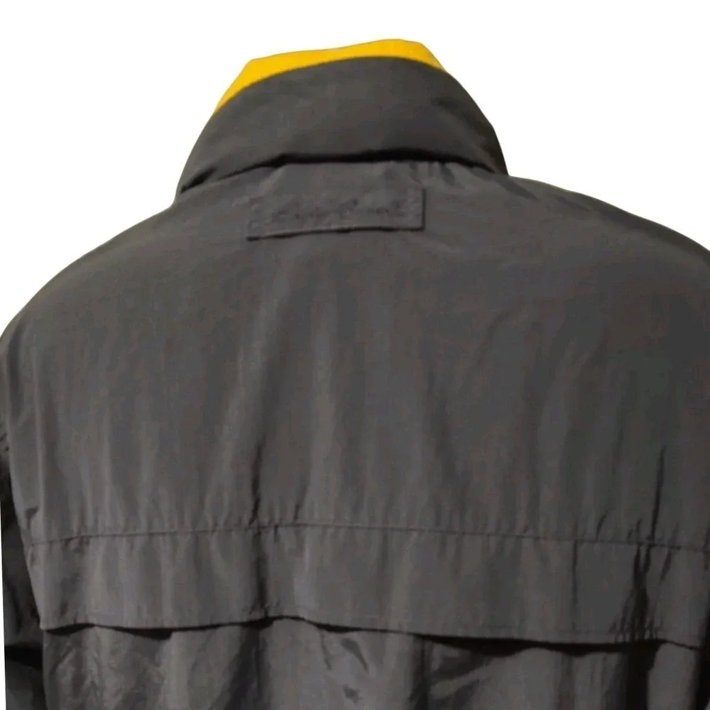 Eddie Bauer Jacket Size M Mens Vintage Gorpcore Navy Blue Yellow Windbreaker Y2K
